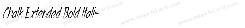 Chalk Extended Bold Itali字体转换